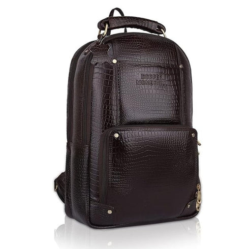 Laksh Croco Genuine Leather Backpack Hive